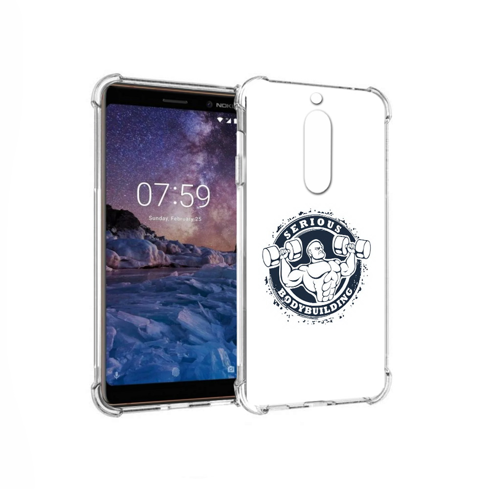 

Чехол MyPads Tocco для Nokia 7 бодибилдинг воля к победе (PT95887.123.231), Прозрачный, Tocco