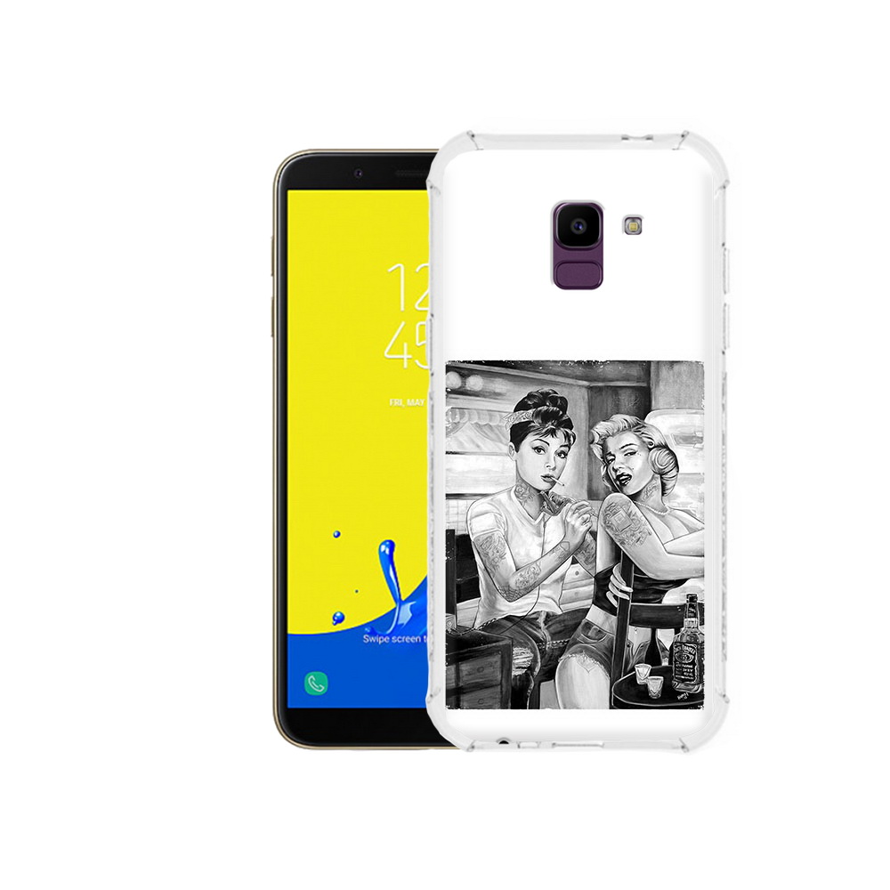 

Чехол MyPads Tocco для Samsung Galaxy J6 (2018) тату мастер, Прозрачный, Tocco