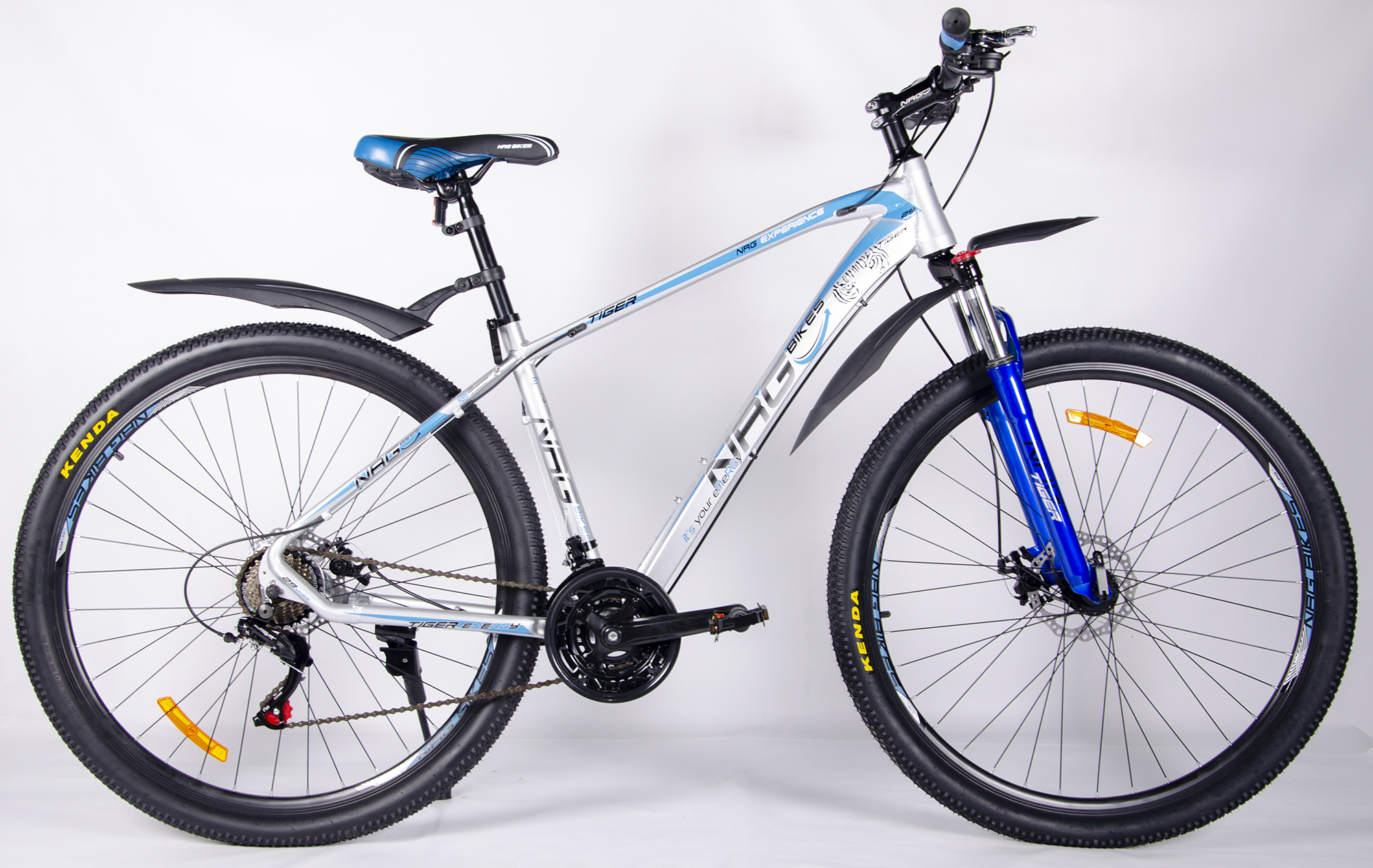 Велосипед NRG Bikes Tiger 2021 18 silver-blue-black 30990₽