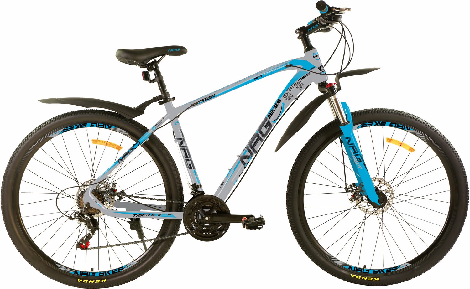 фото Горный велосипед nrg bikes tiger, 29", silver-blue-black