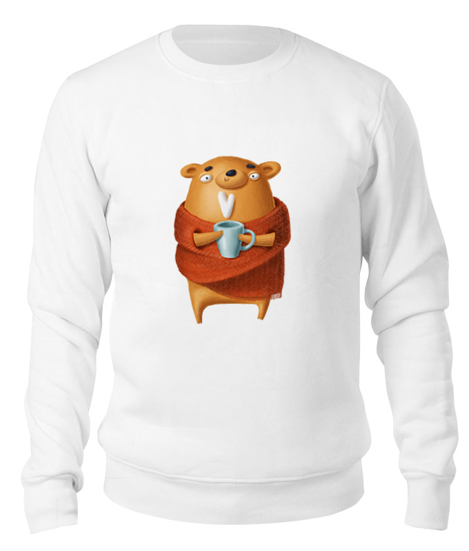 

Свитшот Printio Мишка белый 2XL, Мишка