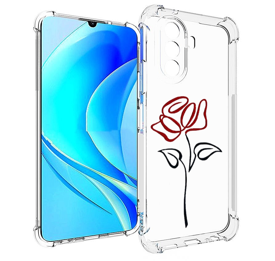 

Чехол MyPads цветок в одну линию для Huawei Nova Y70 / Nova Y70 Plus (MGA-LX9N), Прозрачный, Tocco