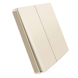 

Беспроводной выключатель Xiaomi Aqara Smart Light Control Gold двухклавишный, WXKG02LM