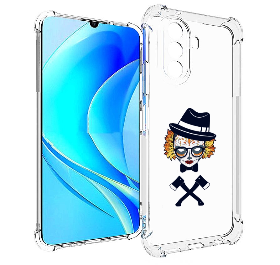 

Чехол MyPads девушка в маске с топорами рисунок для Huawei Nova Y70 / Nova Y70 Plus, Прозрачный, Tocco