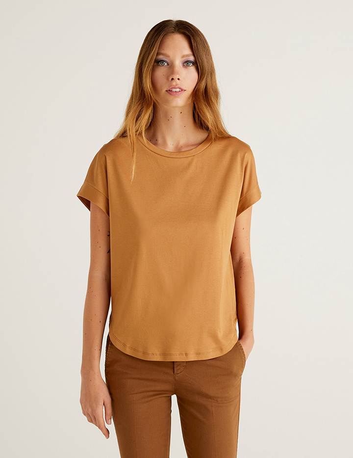 фото Футболка женская united colors of benetton 21a_32jwe1bb4 коричневая m