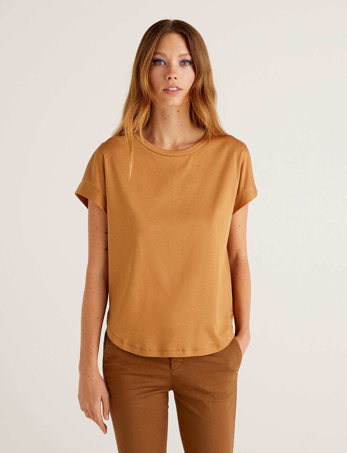 фото Футболка женская united colors of benetton 21a_32jwe1bb4 коричневая s