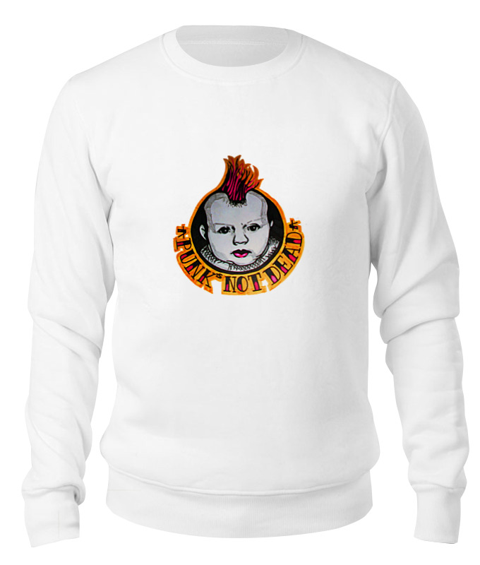 

Свитшот унисекс Printio Punks not dead белый XL, Punks not dead