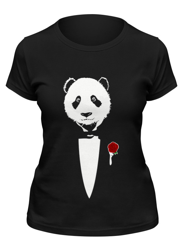 

Футболка мужская Printio Panda godfather черная L, Черный, Panda godfather