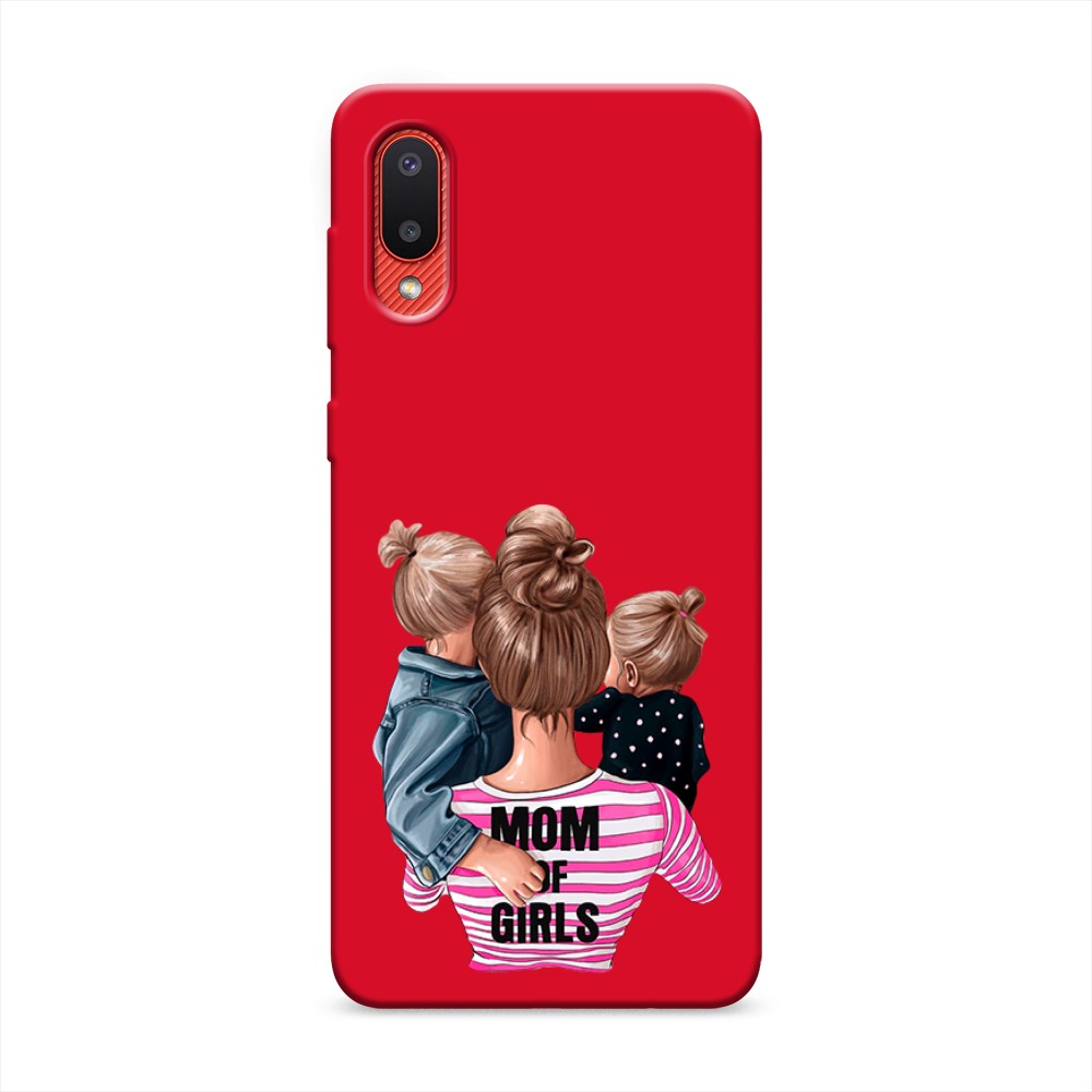 фото Матовый силиконовый чехол "mom of girls" на samsung galaxy a02 awog