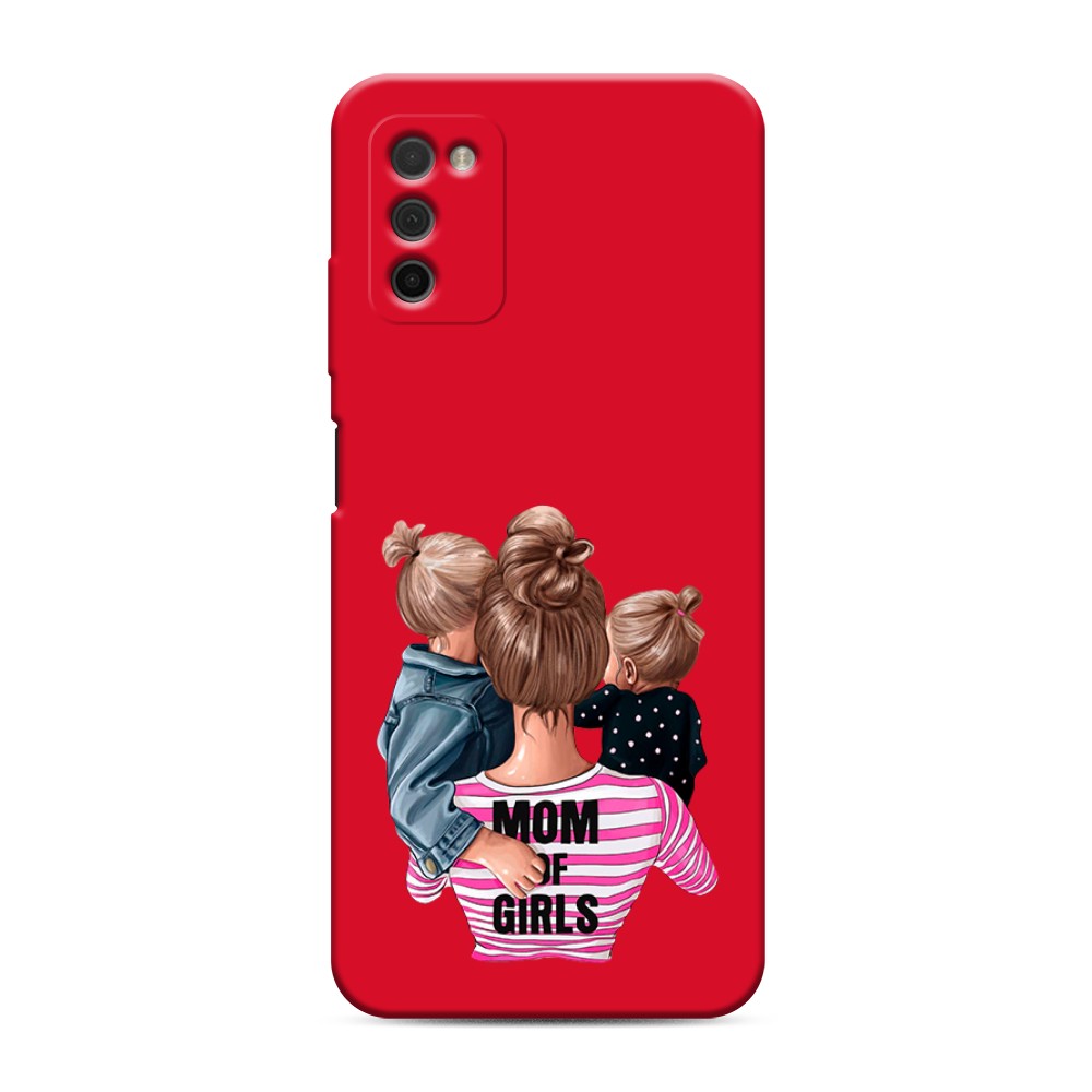 фото Матовый силиконовый чехол "mom of girls" на samsung galaxy a03s awog