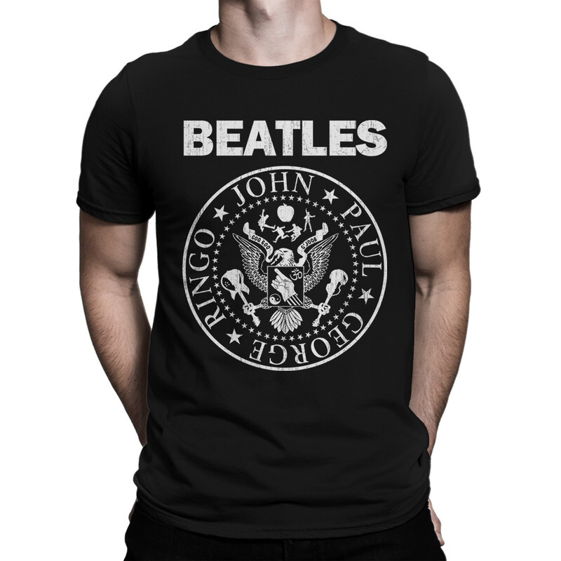 

Футболка мужская Dream Shirts The Beatles - Ramones 9899031222 черная 2XL, The Beatles - Ramones 9899031222