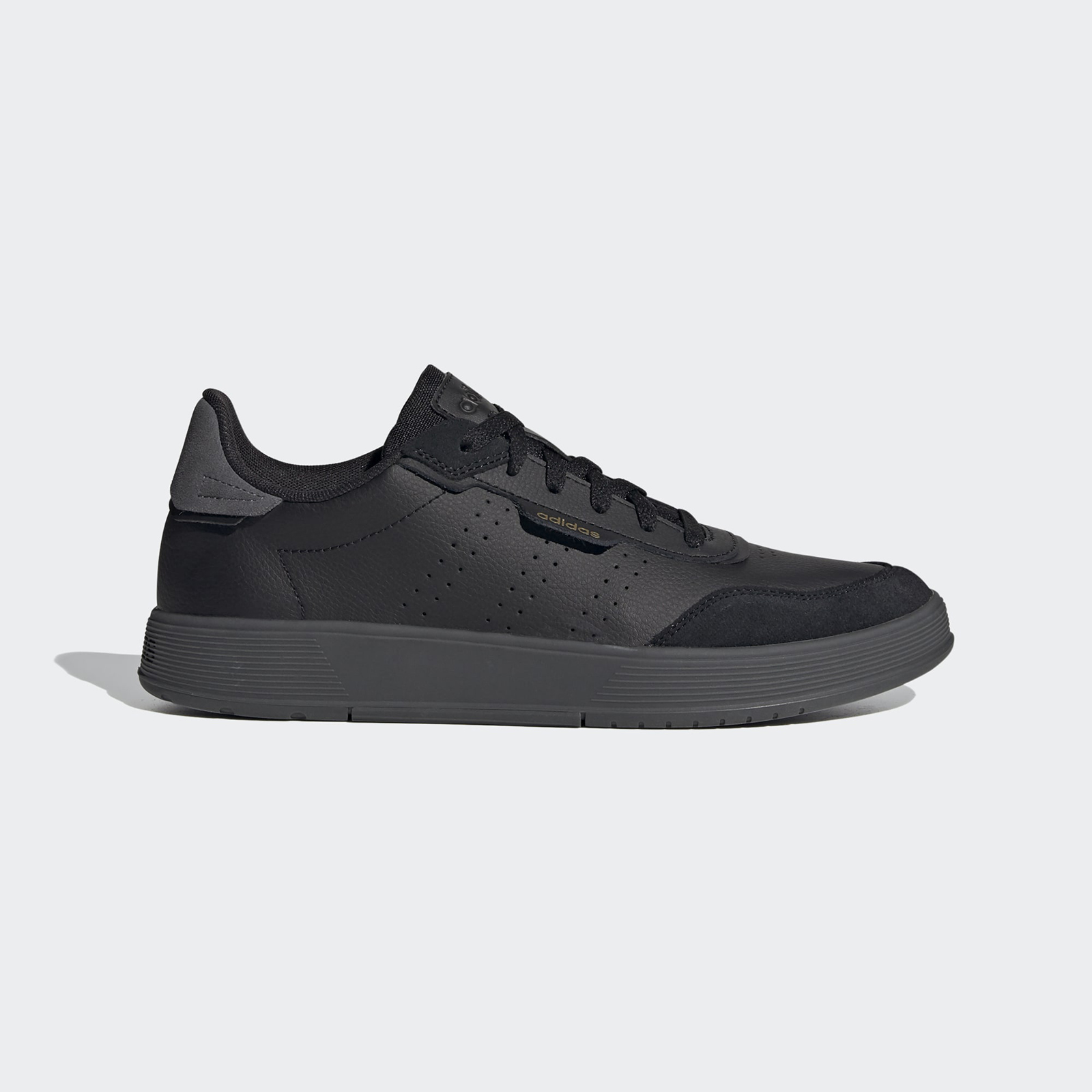 

Кеды мужские Adidas COURTPHASE черные 8.5 UK, COURTPHASE