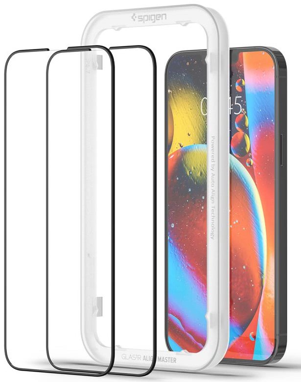 

Защитное стекло Spigen Glas.tR Align Master 2 Pack AGL03387 для iPhone 13/13 Pro (Black)