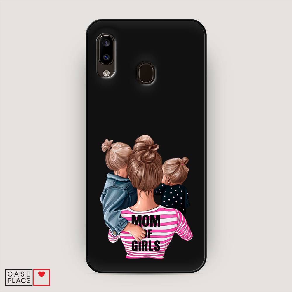 фото Матовый силиконовый чехол "mom of girls" на samsung galaxy a20 awog