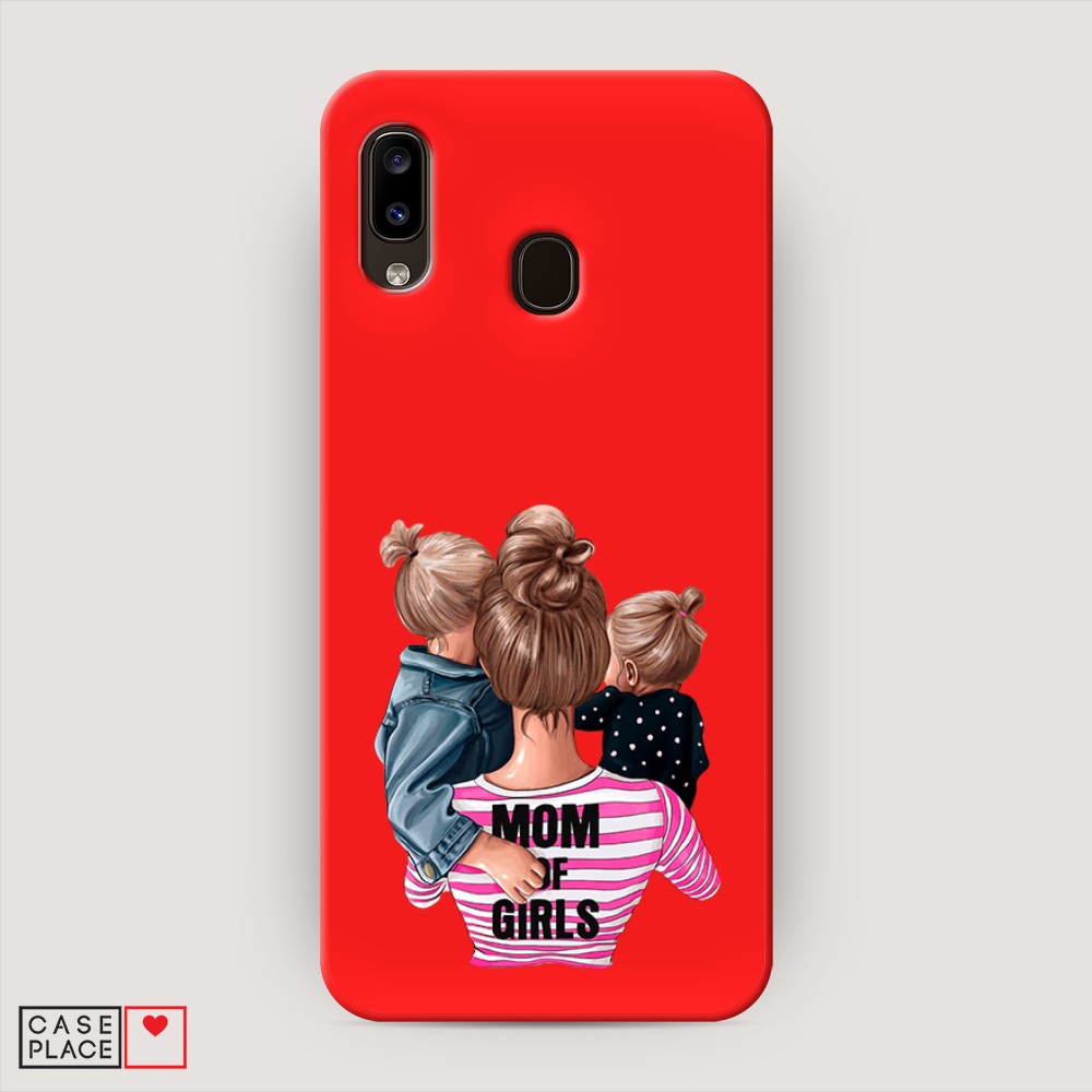 фото Матовый силиконовый чехол "mom of girls" на samsung galaxy a20 awog