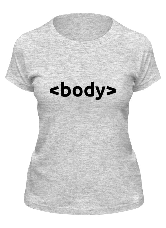 

Футболка женская Printio Body tag серая XL, Серый;черный, Body tag