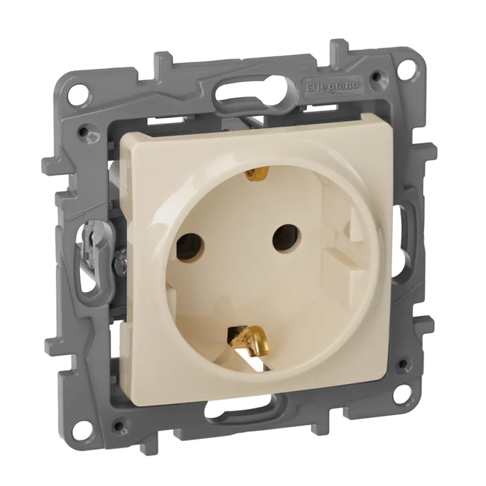 

Мех розетки Legrand Etika с/з , винтовые клеммы, , 4шт 672321.4, Бежевый