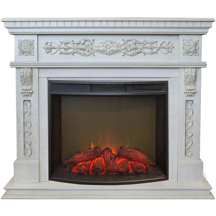 

Красивый электрокамин со звуковым эффектом RealFlame Estella 25,5/26 WT с очагом Evrika, Estella 25,5/26 WT с очагом Evrika 25,5 LED