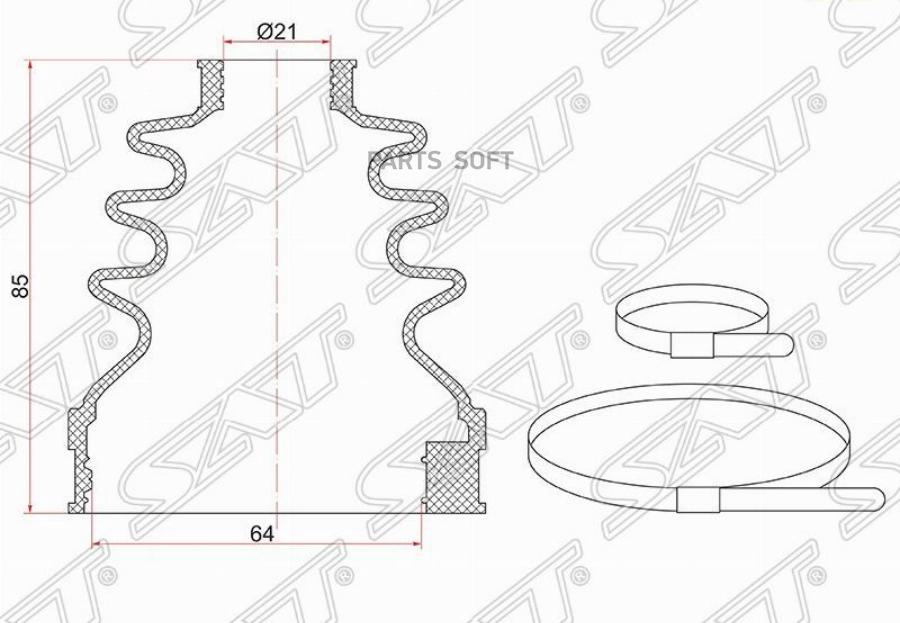 

Пыльник шруса внутренний FR FORD FOCUS III 1,8/2,0 SAT c1580t