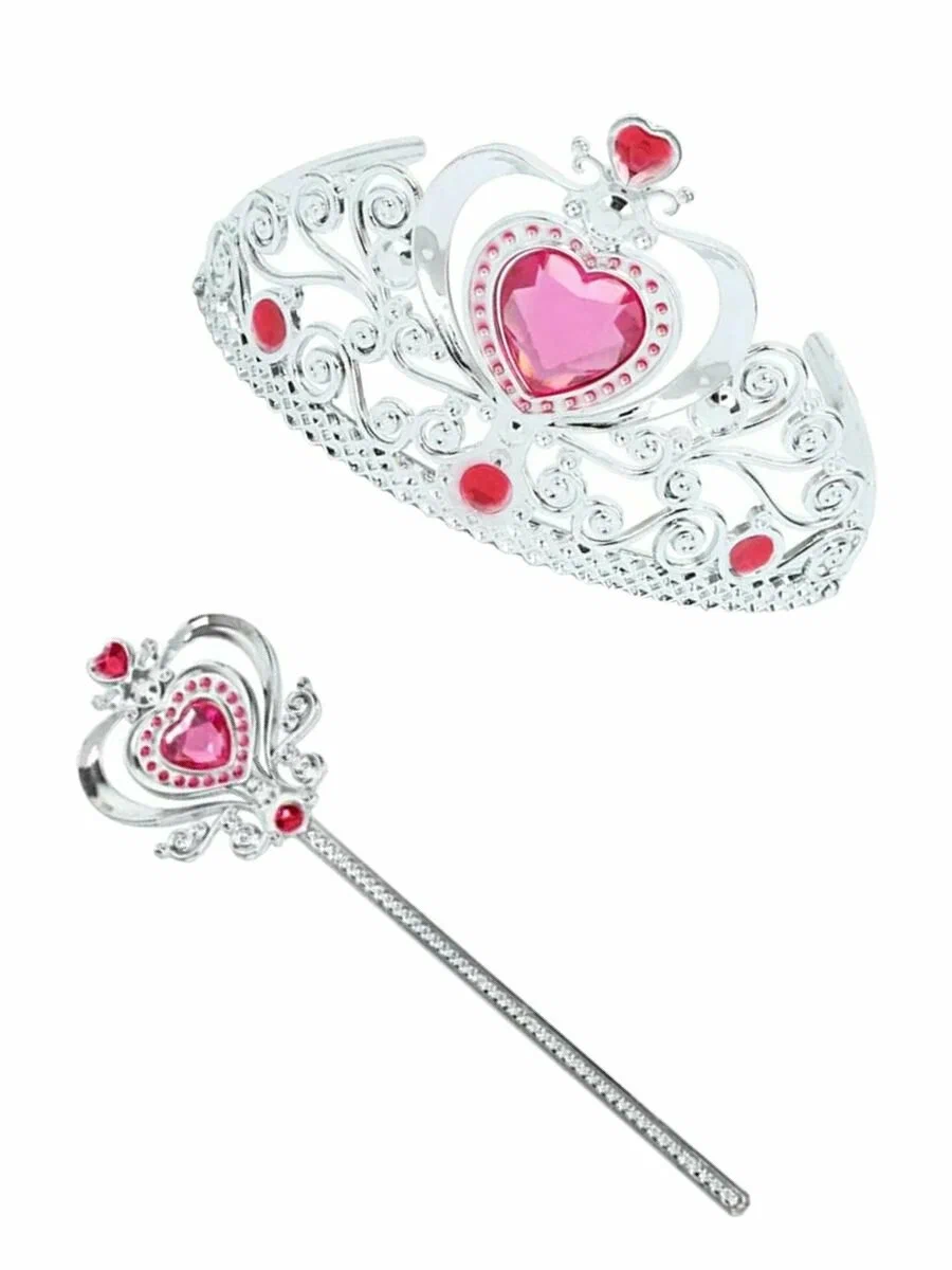 

Детская корона Panawealth GirlsCrownWandPink розовая, Розовый, GirlsCrownWandPink