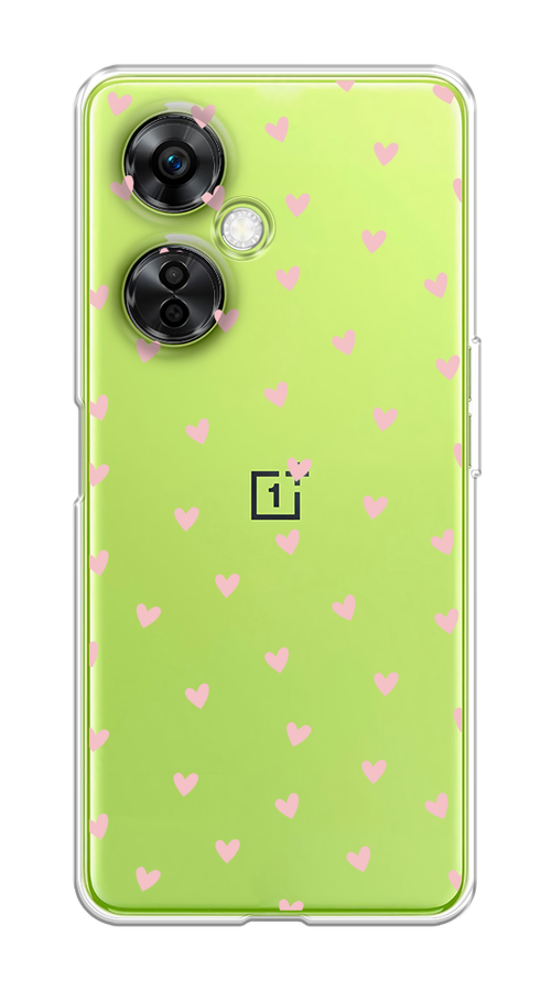 

Чехол на OnePlus Nord N30 5G/Nord CE3 5G/Nord CE3 LITE "Розовые сердечки паттерн", Розовый;прозрачный, 153750-1