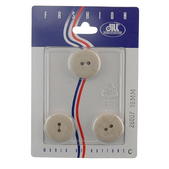 

Пуговицы, размер 18мм, пластик, Dill, 026807/18-3