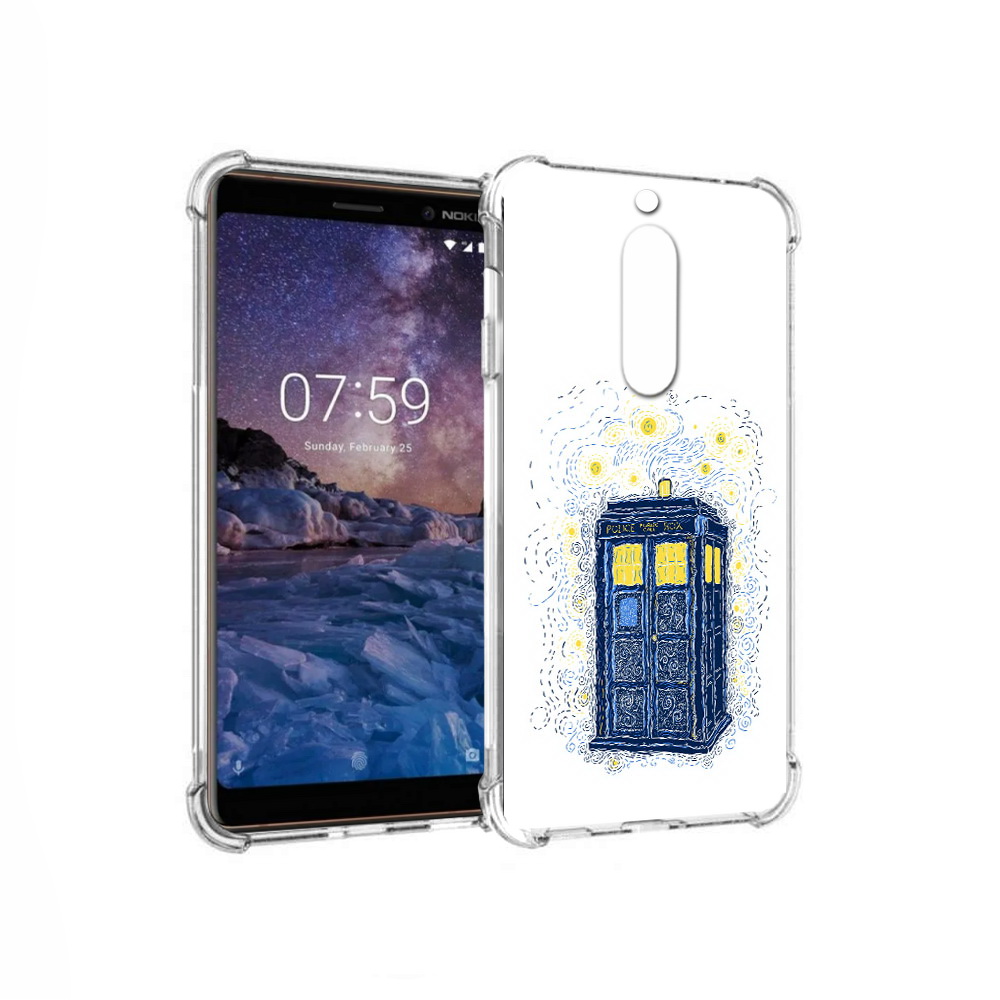 

Чехол MyPads Tocco для Nokia 7 будка рисунок (PT95887.123.249), Прозрачный, Tocco