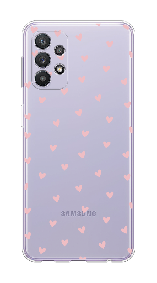 

Чехол на Samsung Galaxy A32 "Розовые сердечки паттерн", Розовый;прозрачный, 2102050-1