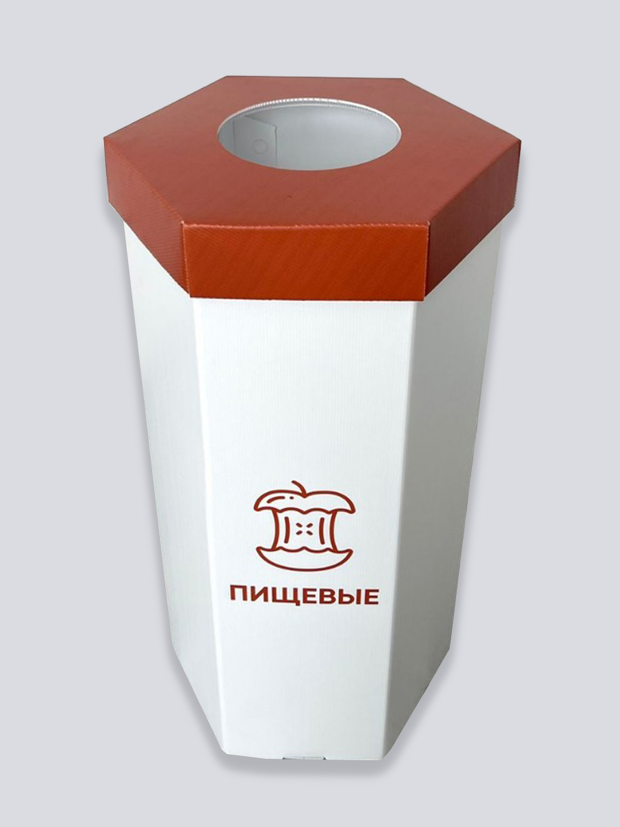 

Контейнер для мусора FIX Print Квадратная урна сборно разборная ПИ6Г110Л пластик 110л