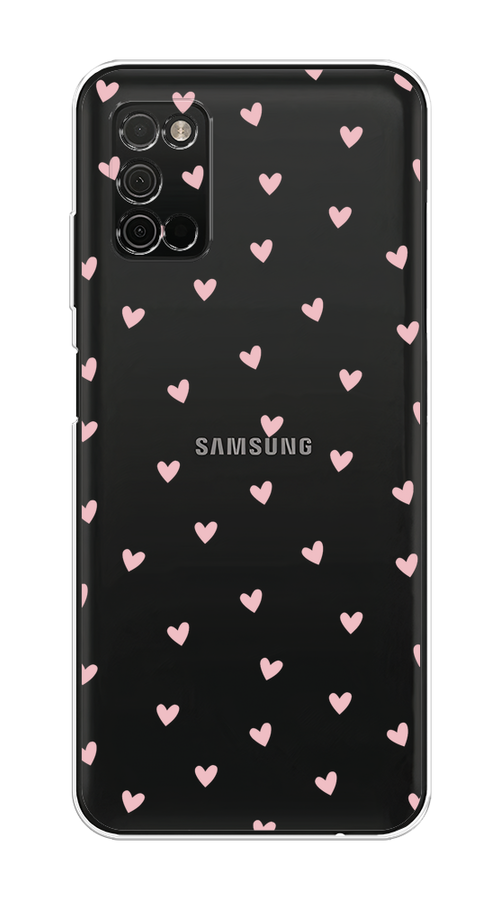

Чехол на Samsung Galaxy A03s "Розовые сердечки паттерн", Розовый;прозрачный, 2103250-1