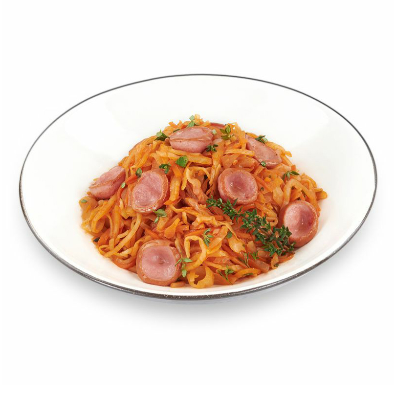 

Капуста Шеф Перекрёсток тушеная с сосисками