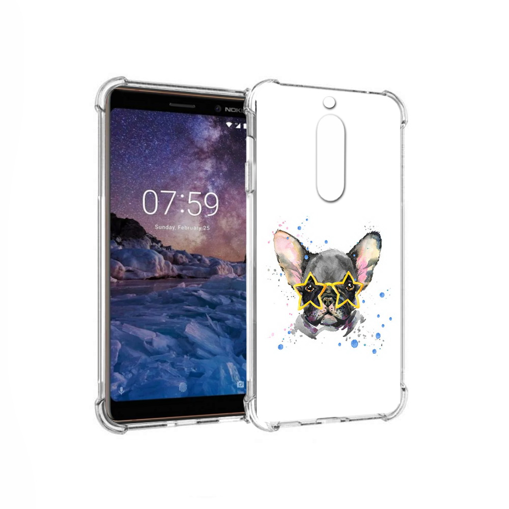 

Чехол MyPads Tocco для Nokia 7 буля в очках (PT95887.123.252), Прозрачный, Tocco