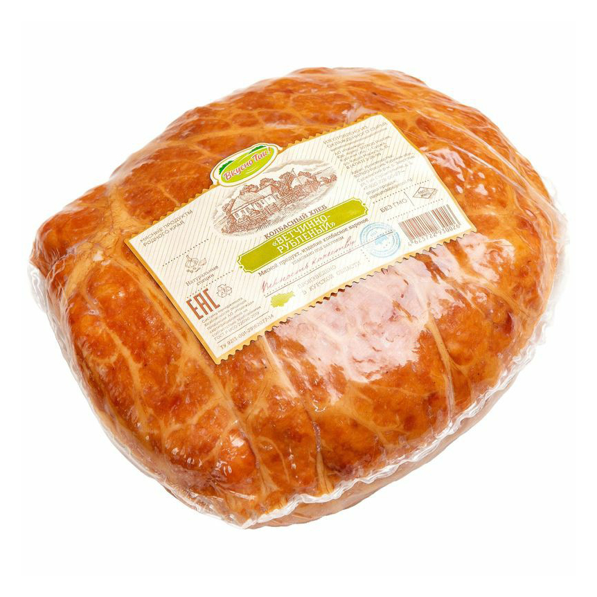 

Хлеб мясной вареный Вкусно Так! Ветчинно-рубленый +-1 кг