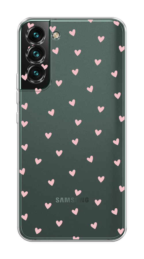 

Чехол на Samsung Galaxy S22 "Розовые сердечки паттерн", Розовый;прозрачный, 2103850-1