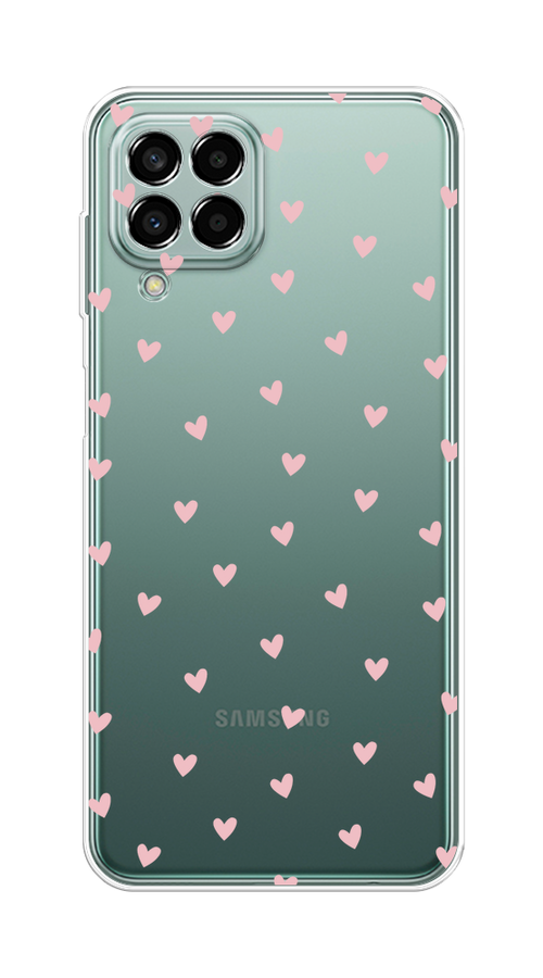 

Чехол на Samsung Galaxy M33 "Розовые сердечки паттерн", Розовый;прозрачный, 2105650-1