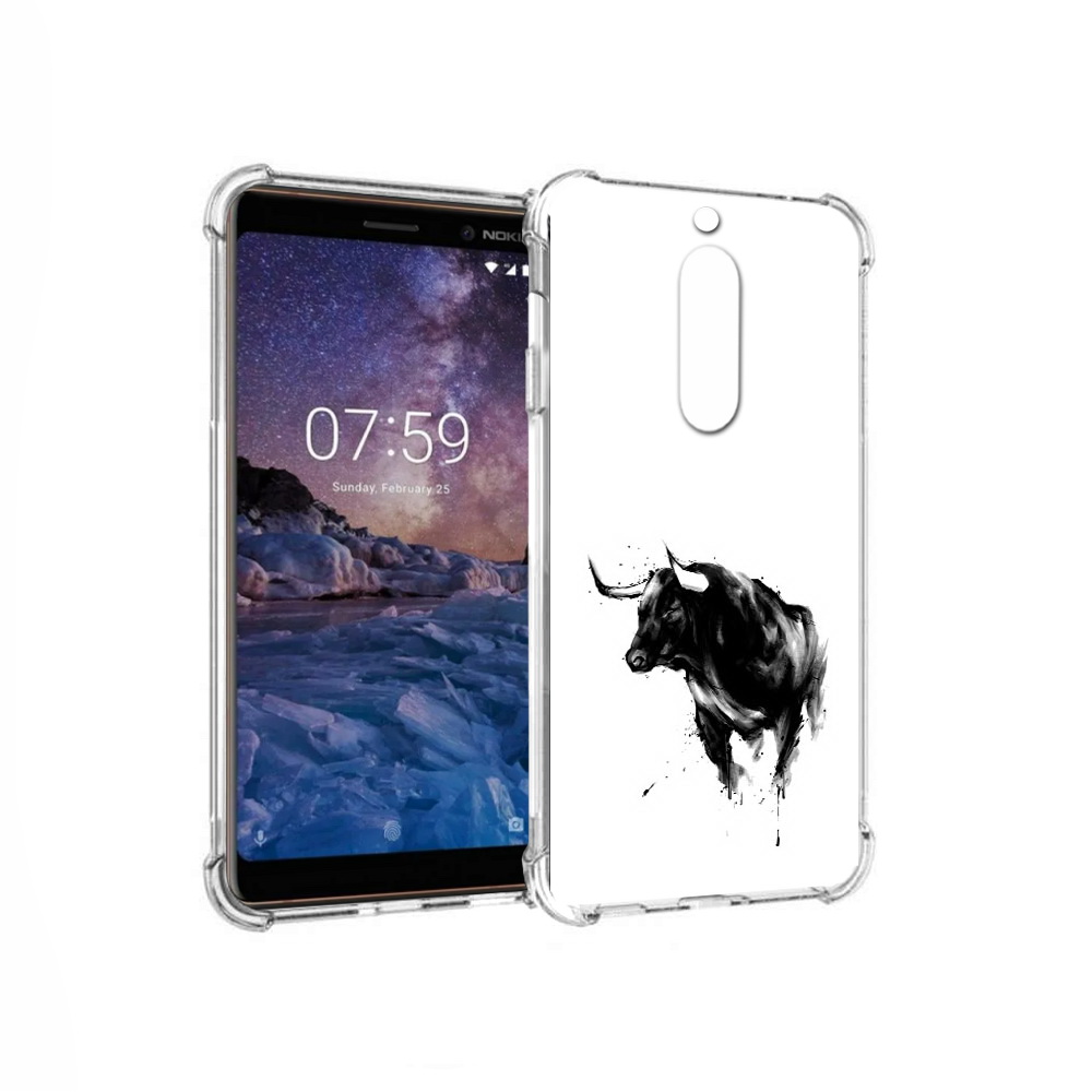 

Чехол MyPads Tocco для Nokia 7 бык (PT95887.123.254), Прозрачный, Tocco