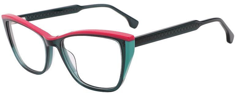 

Оправа для очков женская Glone WD4205 C3, peach/grass green/olive crystal, WD4205 C3