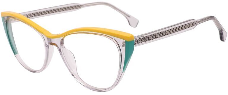 

Оправа для очков женская Glone WD4206 C1, yellow/olive/crystal, WD4206 C1