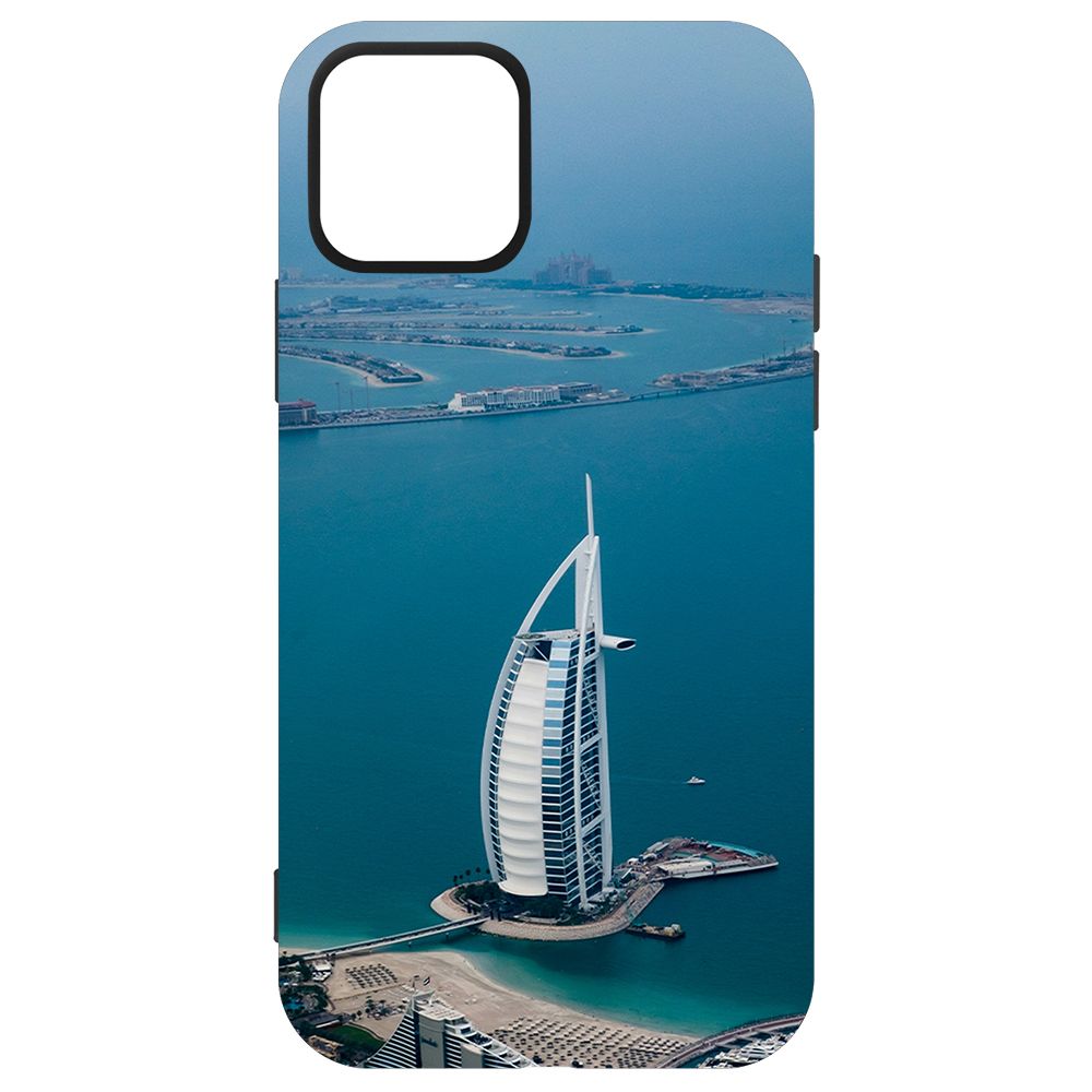 

Чехол-накладка Krutoff Soft Case ОАЭ, Бурдж-эль-Араб для iPhone 12 черный