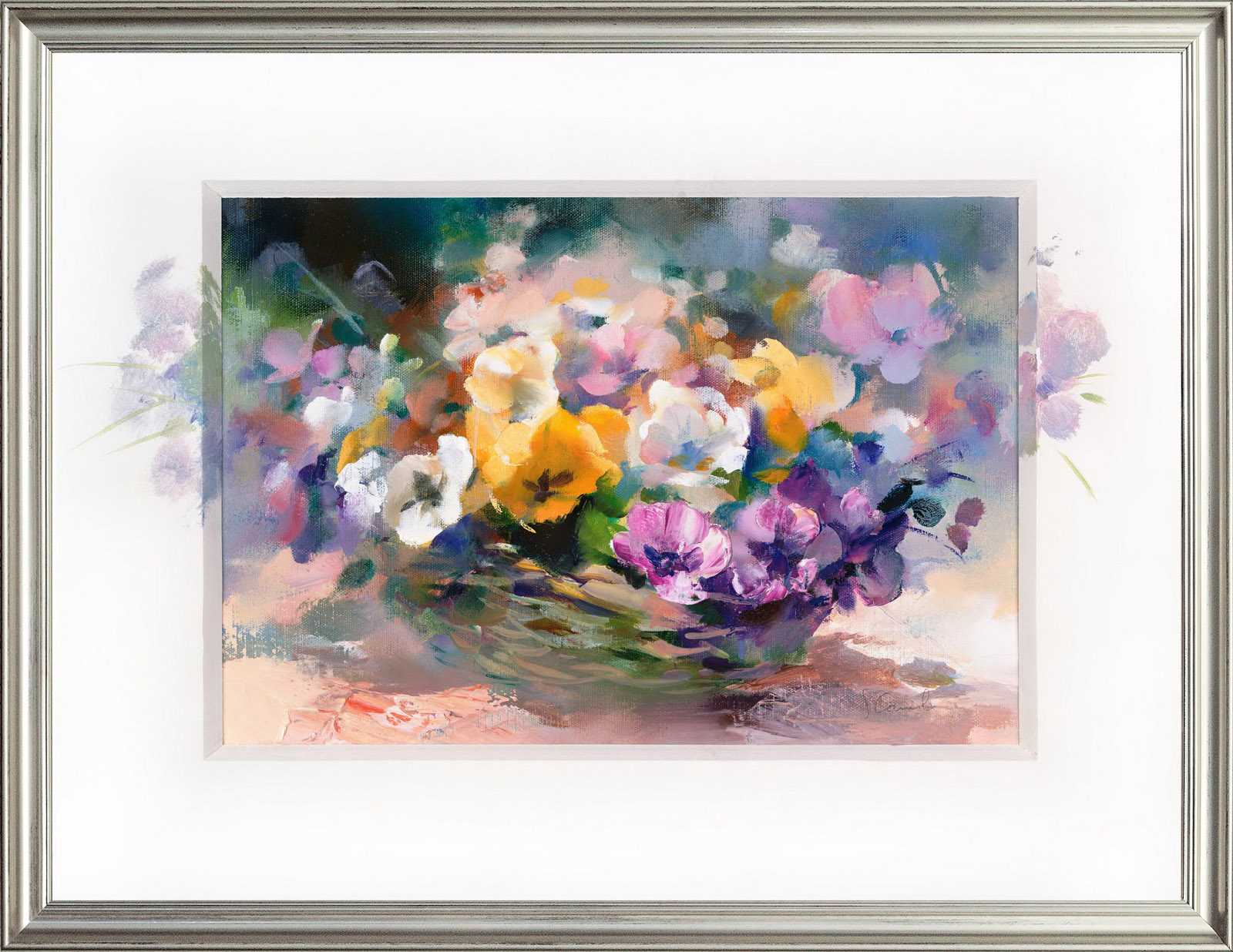 

Картина на холсте Фиалки 80х60 см. Willem Haenraets. оформлена в багет Арт. ХВ-х72