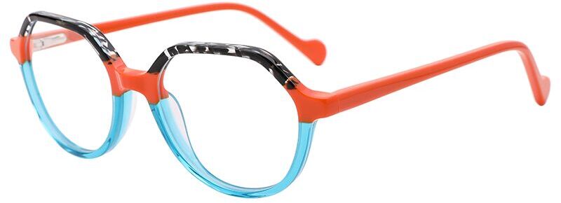 

Оправа для очков для мальчиков Glone WK3030 C3, black pattern/orange/teal crystal, WK3030 C3