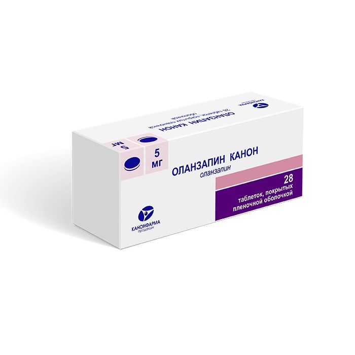 Купить Оланзапин-Канон таблетки 5 мг 28 шт., Канонфарма продакшн ЗАО