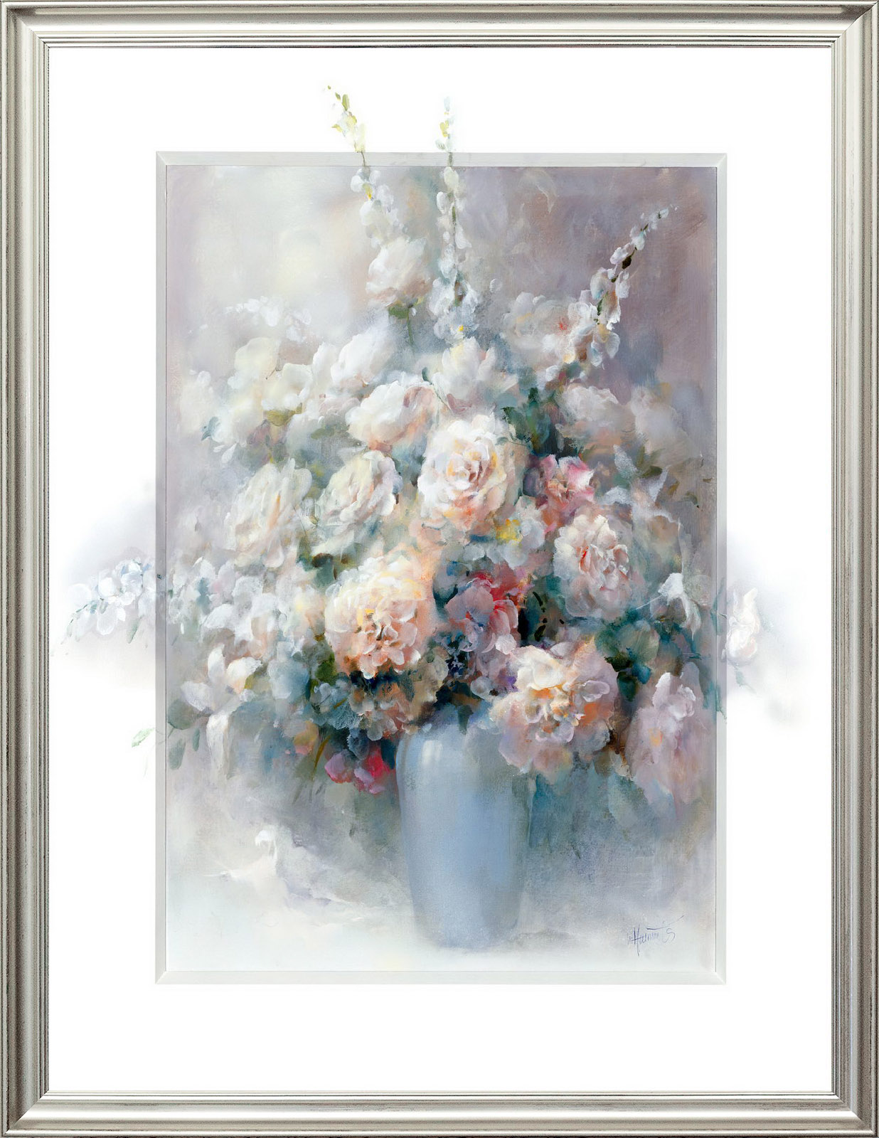 фото Картина на холсте, белый букет, 80х60 см., willem haenraets. арт. хв-х96 русская коллекция