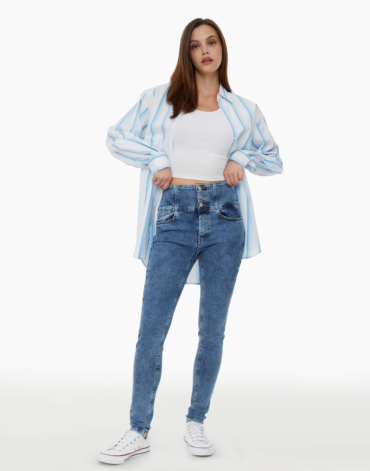 

Джинсы женские Gloria Jeans GJN030451 синие 38/158, Синий, GJN030451