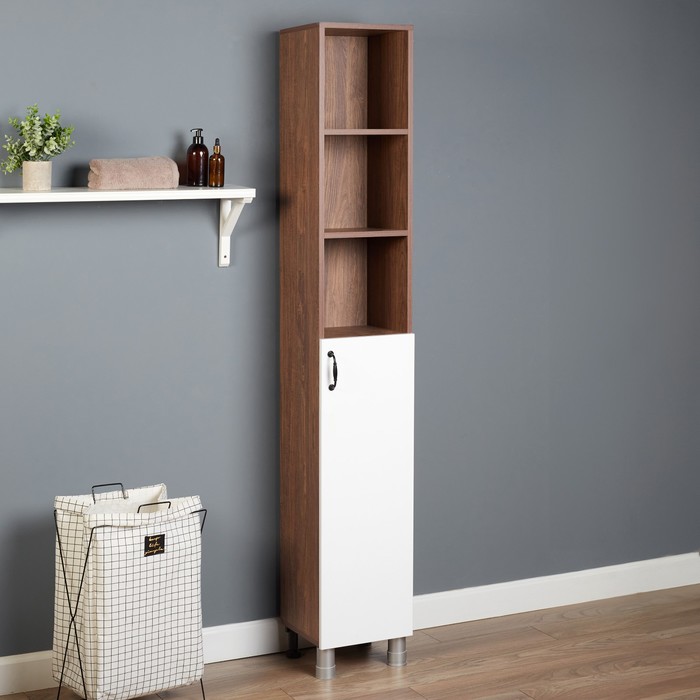 Пенал для ванной комнаты Брит 30, Морское дерево винтаж, 30 х 30 х 190 см