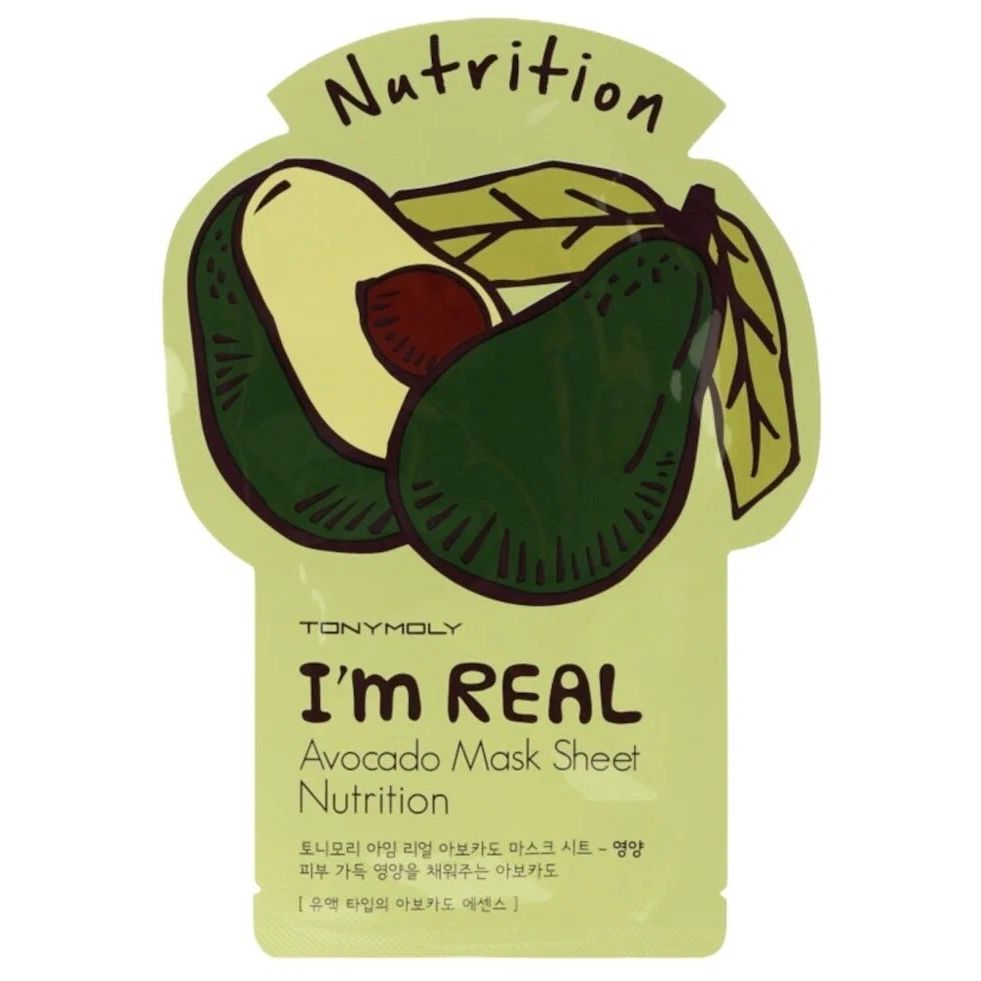 Маска для лица TONY MOLY I'm Real Avocado тканевая, питательная, 21 г лосьон для лица real barrier