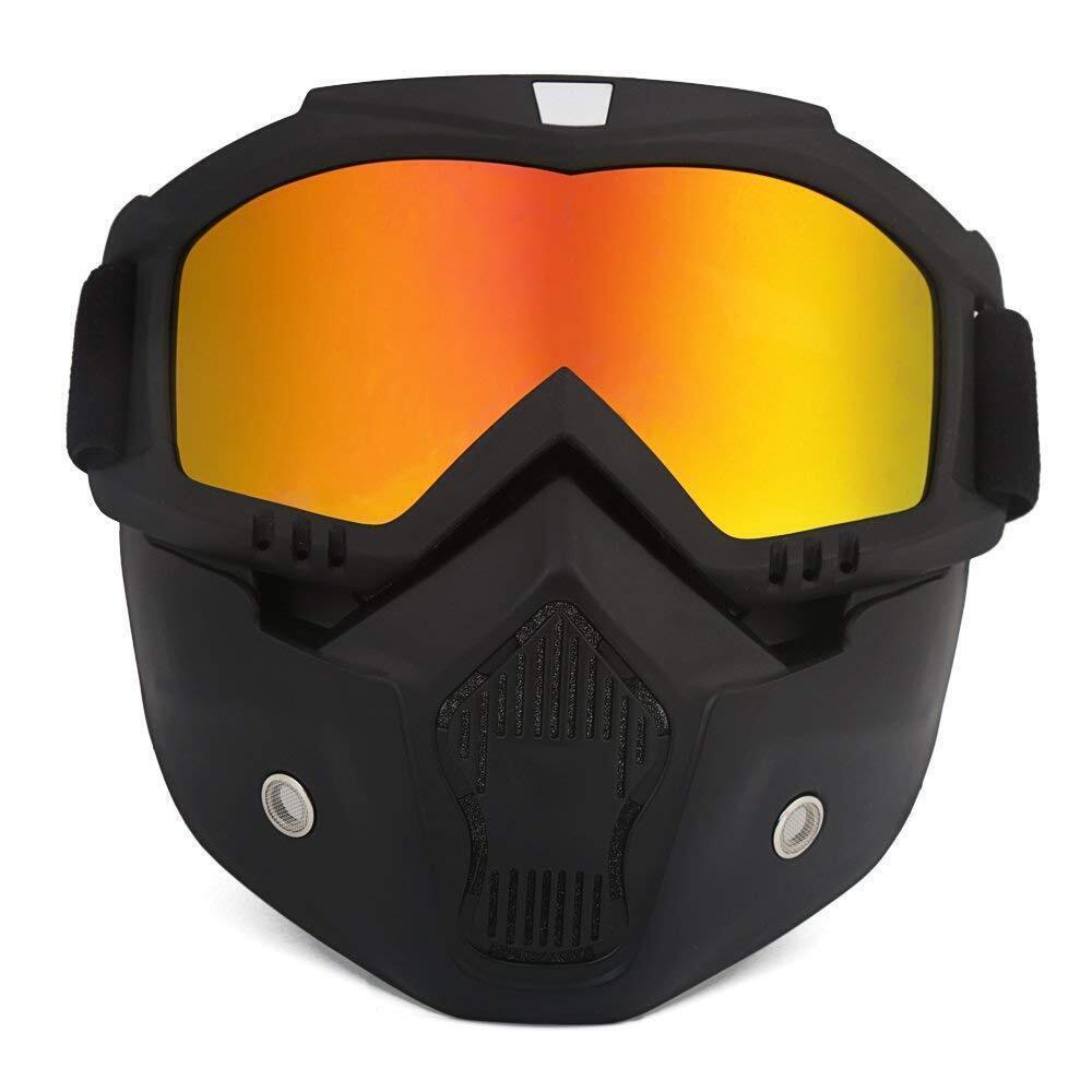 Маска-очки FILINN для лыжников, сноубордистов модель 200 черно-разноцветная