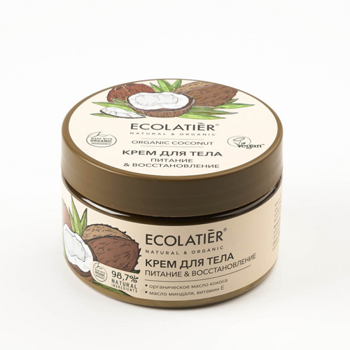 

Крем для тела Ecolatier Organic Coconut Питание + Восстановление 250 мл, Крем для тела Питание & Восстановление Серия ORGANIC COCONUT, 250 мл