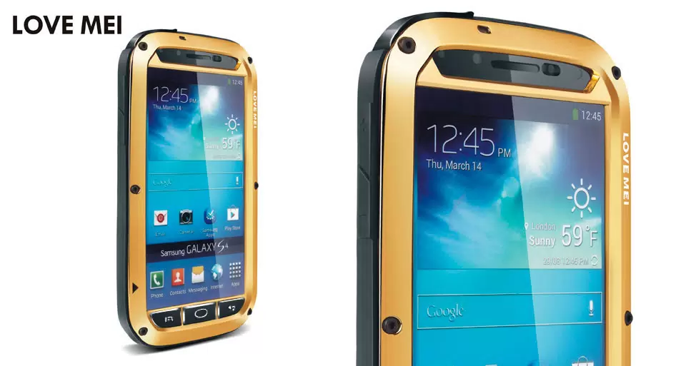 

Влагозащищенный чехол LOVE MEI POWERFUL для Samsung Galaxy S4 GT-I9500 золотистый, POWERFUL