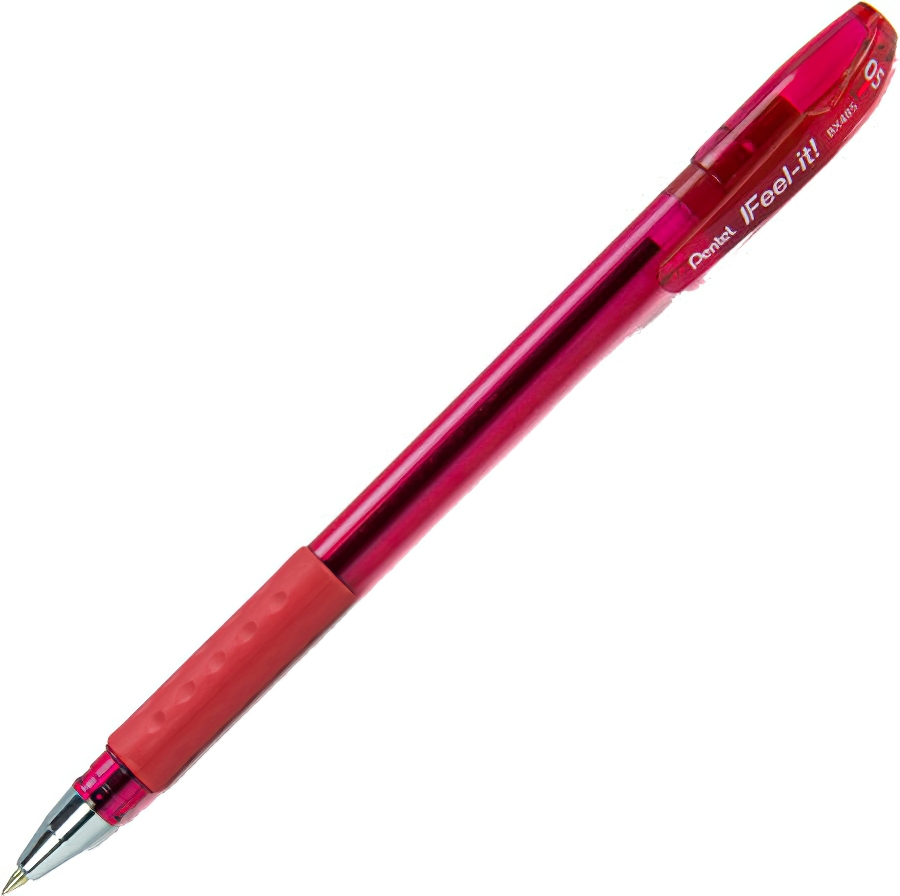 Ручка шариковая Pentel Feel it! BX485-B, красная, 0,5 мм, 1 шт.